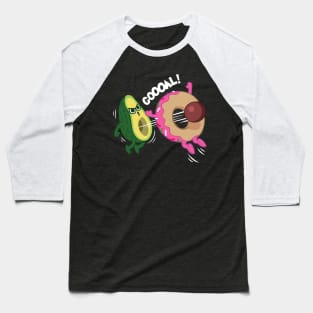 Avocado vs Donut Baseball T-Shirt